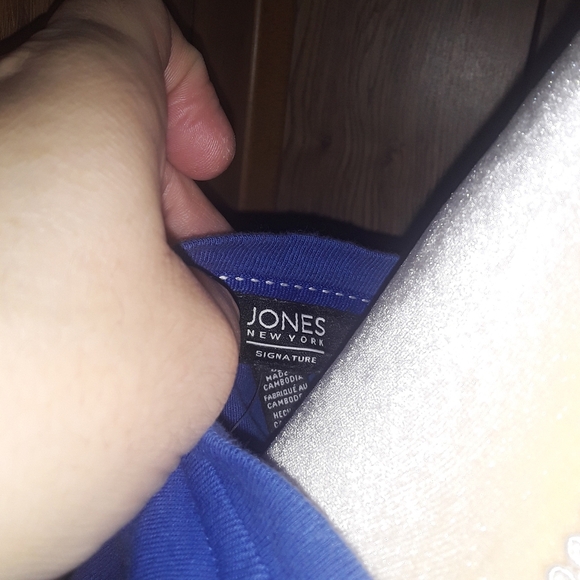 Womans Large Blue Blouse Elegant Top - Picture 3 of 4